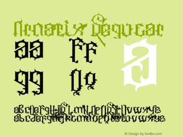 Ornatix Regular Version 1.000 Font Sample