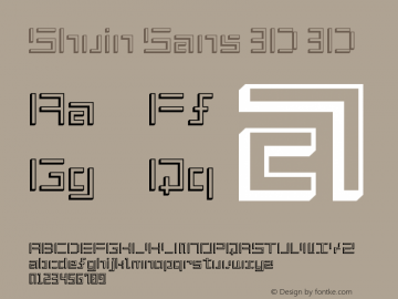 Shuin Sans 3D 3D 001.000 Font Sample