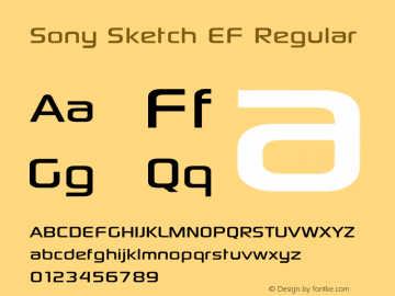Sony Sketch EF Regular 2.0.5 Font Sample