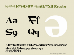 NEW KIND OF ENGLISH Regular Version 1.00 September 16, 2009, initial release Font Sample