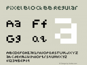 Pixel Block BB Regular Version 1.0 Font Sample