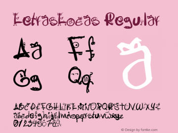 LetrasLocas Regular Version 1.00 August 19, 2008, initial release Font Sample