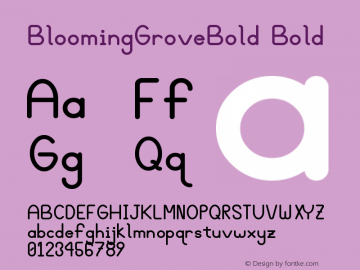 BloomingGroveBold Bold Version 006.000 Font Sample