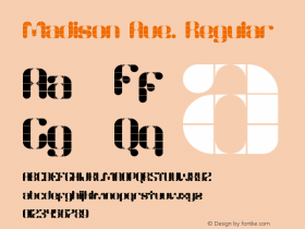 Madison Ave. Regular Version 1.0 Font Sample