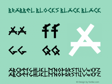 Brabbel Blocks Black Black Version 001.000 Font Sample