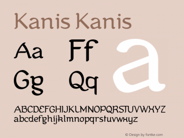 Kanis Kanis Unknown Font Sample