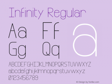 Infinity Regular Version 1.00 March 15, 2011, initial release图片样张