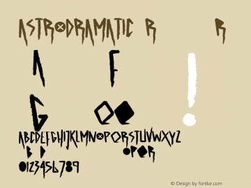 ASTRODRAMATIC Regular Version 1.000 Font Sample