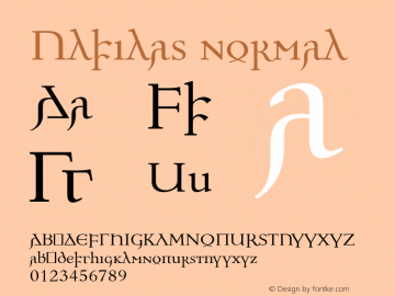 Ulfilas normal Version 2.0 (kompletter Neuschnitt) Font Sample