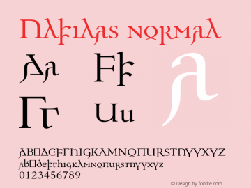 Ulfilas normal Version 2.0 (kompletter Neuschnitt) Font Sample