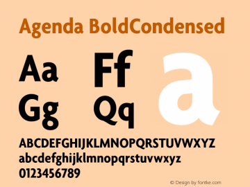 Agenda BoldCondensed 001.000图片样张