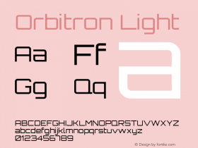 Orbitron Light 1.000图片样张