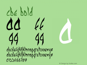 cbe Bold Version 001.003 Font Sample