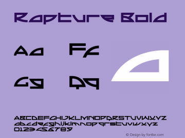 Rapture Bold Macromedia Fontographer 4.1.5 1/11/05图片样张