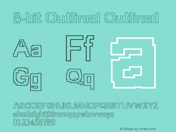8-bit Outlined Outlined Version 1.00 April 14, 2009, initial release图片样张