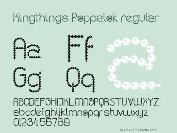 Kingthings Poppalok regular 1.1 Font Sample