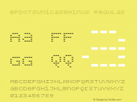 BPdotsUnicaseMinus Regular Version 1.000 Font Sample