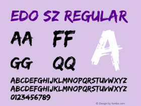 Edo SZ Regular updated January 2008 Font Sample