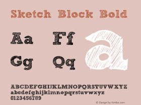 Sketch Block Bold Version 1.001 Font Sample