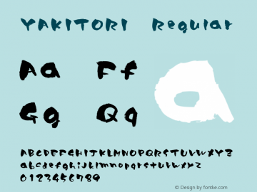 YAKITORI Regular 1.0 Font Sample