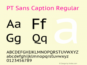 PT Sans Caption Regular Version 2.004图片样张