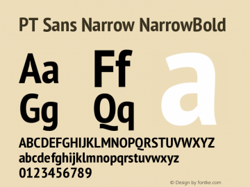 PT Sans Narrow NarrowBold Version 2.003W OFL图片样张