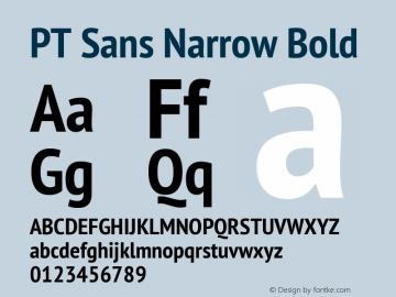 PT Sans Narrow Bold Version 2.003图片样张