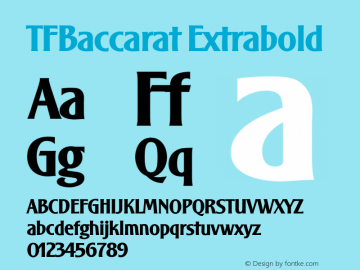 TFBaccarat Extrabold 001.000 Font Sample