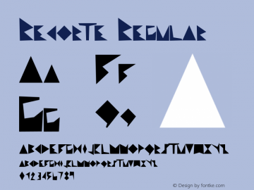 Recorte Regular Version 1.000 Font Sample