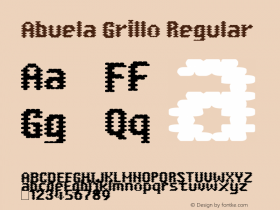 Abuela Grillo Regular Version 1.00 October 27, 2009, initial release, www.yourfonts.com图片样张