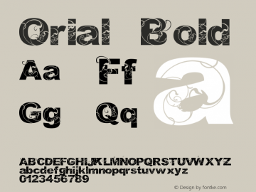 Orial_ Bold Version 0.00 November 10, 2009图片样张