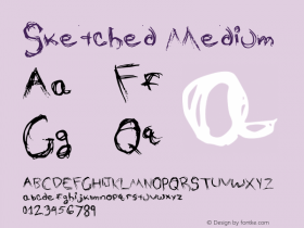 Sketched Medium Version 001.000 Font Sample