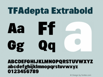 TFAdepta Extrabold Version 001.000图片样张