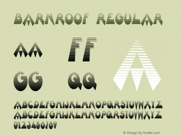 Barnroof Regular Unknown Font Sample