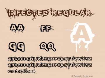 INFECTED Regular Version 1.00 June 14, 2008, initial release Font Sample