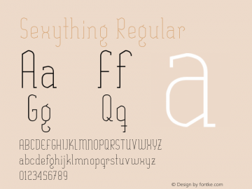 Sexything Regular 1.000 Font Sample