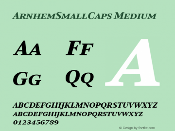 ArnhemSmallCaps Medium 001.000图片样张