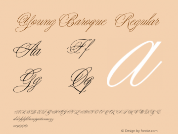 YoungBaroque Regular Version 1.0 Font Sample