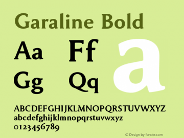 Garaline Bold Version 001.000图片样张