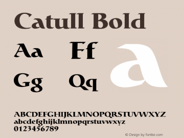 Catull Bold Version 001.000 Font Sample