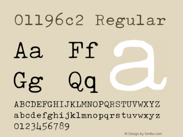 01196c2 Regular Unknown Font Sample