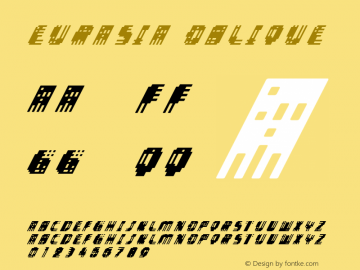 EURASIA Oblique Version 001.000 Font Sample