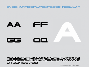 EyechartDisplayCapsSSK Regular Macromedia Fontographer 4.1 8/2/95图片样张
