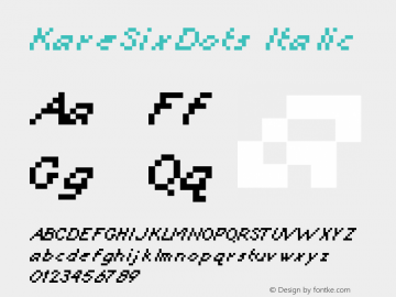 KareSixDots Italic Version 001.000图片样张