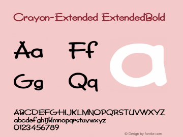 Crayon-Extended ExtendedBold Version 001.000图片样张