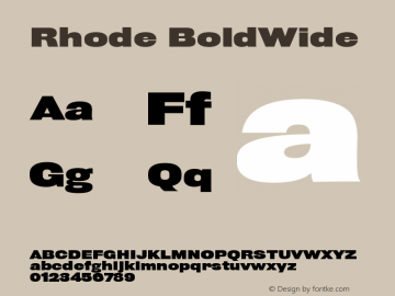 Rhode BoldWide Version 001.000图片样张