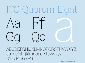 ITC Quorum Light Version 001.002图片样张