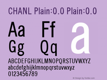 CHANL Plain:0.0 Plain:0.0 Altsys Metamorphosis:2/19/94 Font Sample