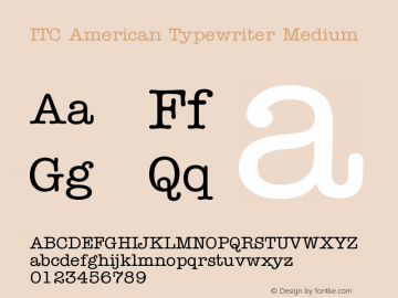 itc american typewriter font