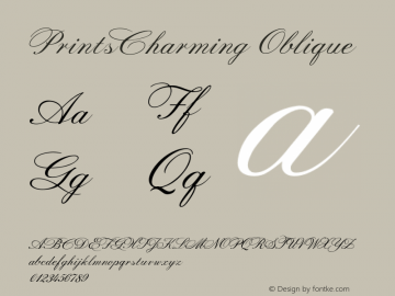 PrintsCharming Oblique Version 001.000图片样张